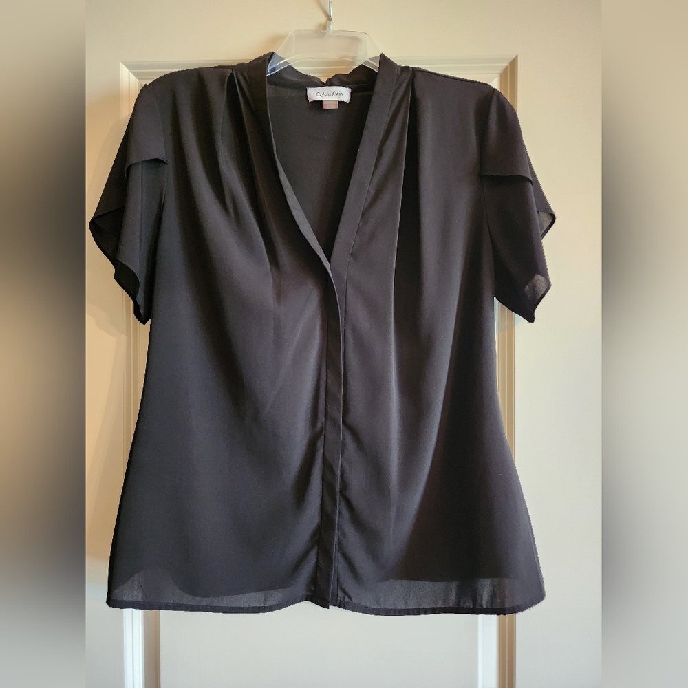Calvin Klein black dressy blouse, Large